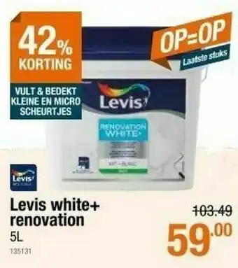 Cevo Levis white+ renovation aanbieding