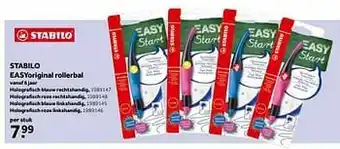 Intertoys Stabilo easyoriginal rollerbal holografisch blauw rechtshandig aanbieding