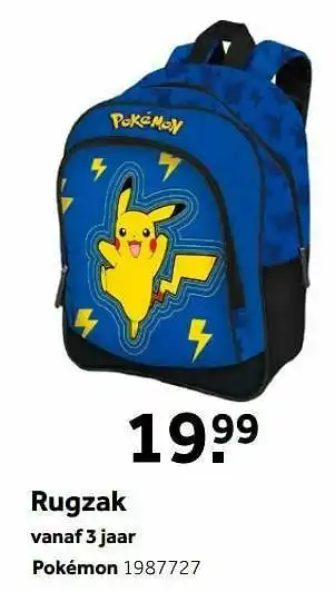 Intertoys Rugzak pokémon aanbieding