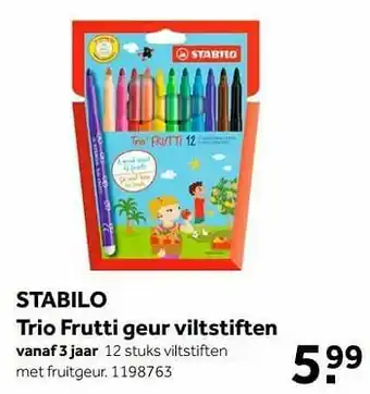 Intertoys Stabilo trio frutti geur viltstiften aanbieding