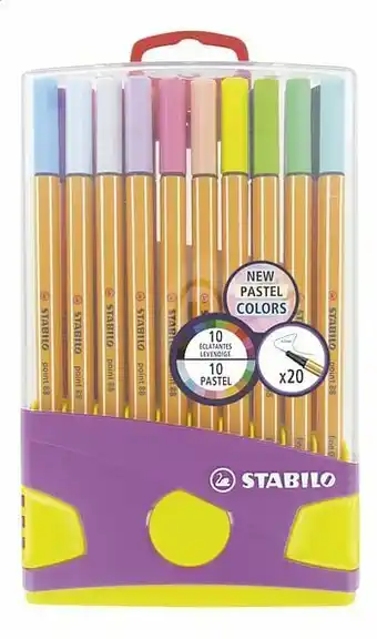 Dreamland STABILO viltstift Point 88 Pastel - 20 stuks aanbieding