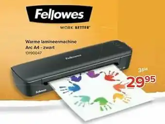 Euroshop Fellowes warme lamineermachine arc a4 aanbieding