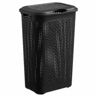 Kwantum Wasbox Rattan Antraciet 50 Liter aanbieding