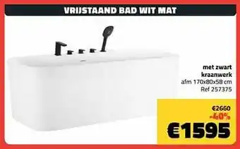 Bouwcenter Frans Vlaeminck Vrijstaand bad wit mat aanbieding