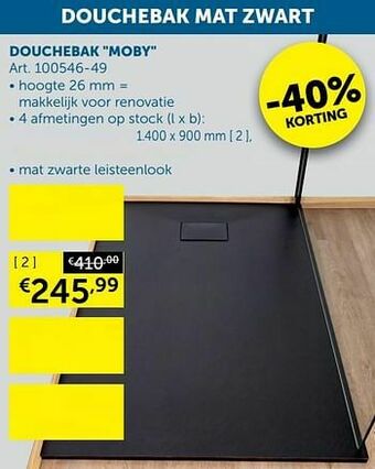 Zelfbouwmarkt Douchebak moby aanbieding