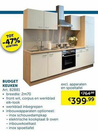 Zelfbouwmarkt Budget keuken aanbieding
