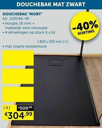 Zelfbouwmarkt Douchebak moby aanbieding