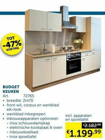 Zelfbouwmarkt Budget keuken aanbieding