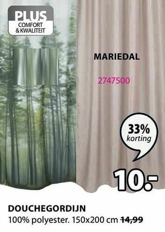 Jysk Douchegordijn mariedal aanbieding