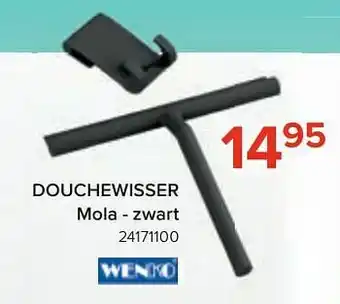 Euroshop Douchewisser mola - zwart aanbieding