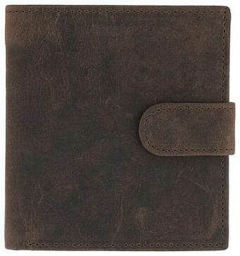 HEMA HEMA Leren Portemonnee 10x9.4 Bruin aanbieding