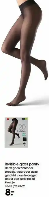 Invisible gloss panty