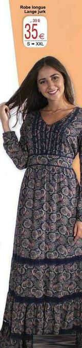 Cora Robe longue lange jurk aanbieding