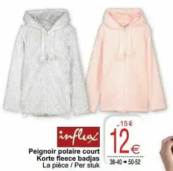 Cora Peignoir polaire court korte fleece badjas aanbieding