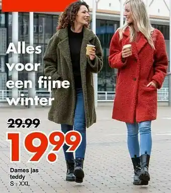 Wibra Dames jas teddy aanbieding