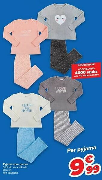 Carrefour Pyjama voor dames aanbieding