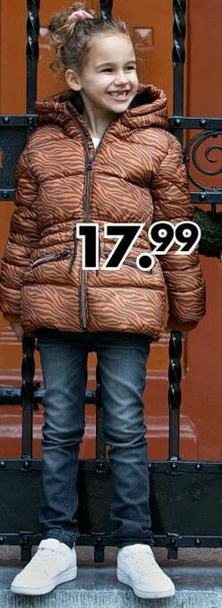 Wibra Jas zebra print padded aanbieding