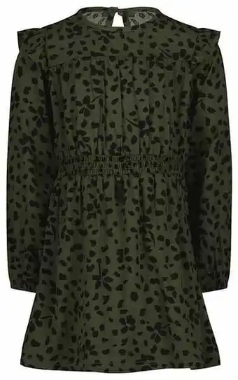 HEMA HEMA Kinderjurk Met Smock Legergroen (legergroen) aanbieding