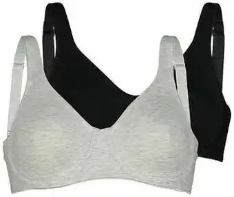 HEMA HEMA T-shirt Bh Katoen - 2 Stuks Grijsmelange (grijsmelange) aanbieding