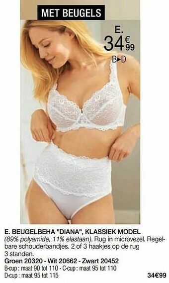 Damart Beugelbeha diana klassiek model aanbieding