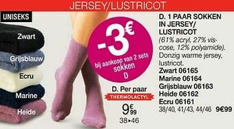 Damart 1 paar sokken in jersey- lustricot aanbieding