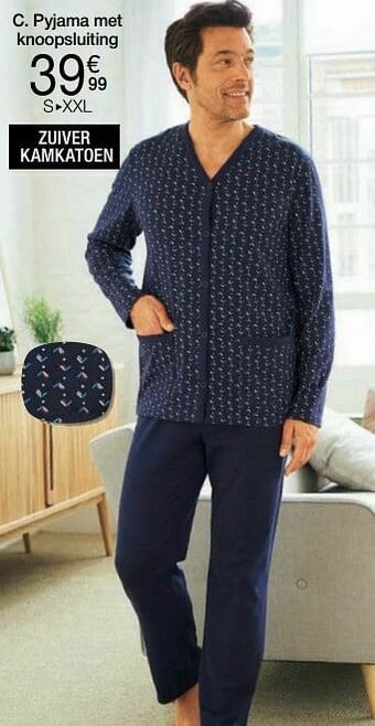 Damart Pyjama met knoopsluiting aanbieding