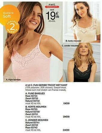 Damart Fijne bandjes aanbieding