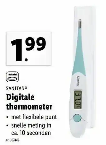 Lidl Sanitas digitale thermometer aanbieding