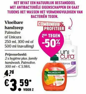 Delhaize Hygiëne plus, family handwash, palmolive aanbieding