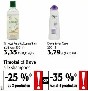 Timotei pure kokosmelk en aloë vera