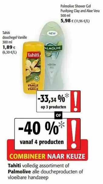 Colruyt Tahiti douchegel vanille aanbieding