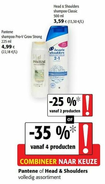 Colruyt Pantene shampoo pro-v grow strong aanbieding