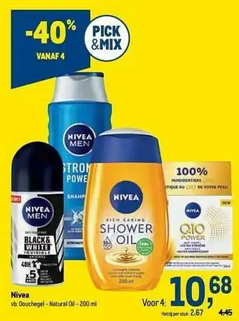 Makro Nivea douchegel - natural oil aanbieding