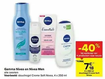 Carrefour Market Douchegel creme soft nivea aanbieding