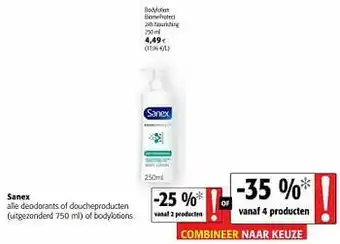Colruyt Sanex bodylotion biomeprotect 24h nourishing aanbieding