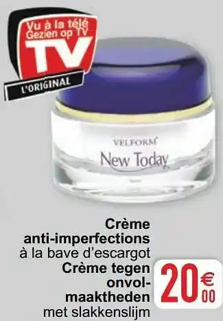 Cora Crème anti-imperfections à la bave d’escargot crème tegen onvolmaaktheden aanbieding