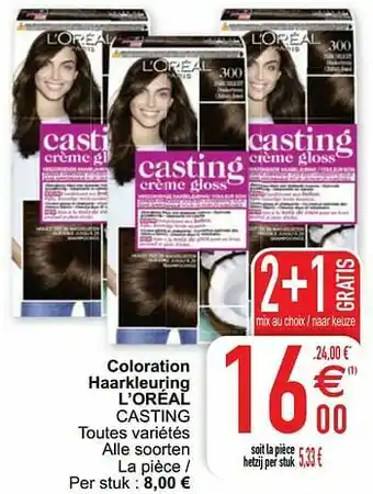 Cora Coloration haarkleuring l’oréal casting aanbieding