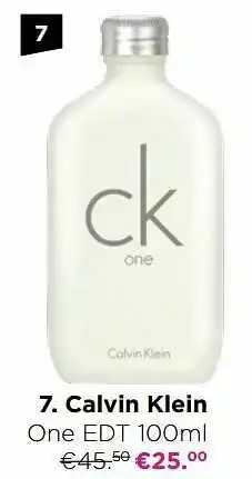 ICI PARIS XL Calvin klein one edt aanbieding