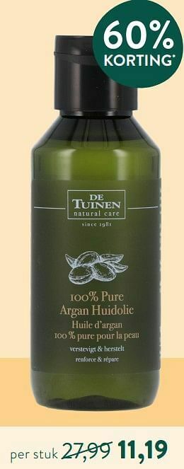Holland & Barrett 100% pure argan huidolie aanbieding