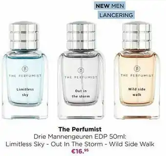 The perfumist drie mannengeuren edp : limitless sky - out in the storm - wild side walk