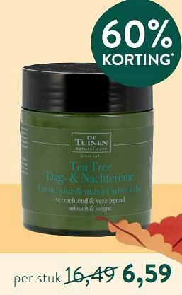 Holland & Barrett Tea tree dag- + nachtcrème aanbieding