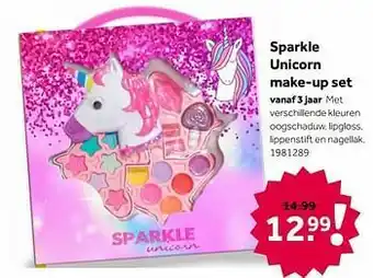 Sparkle unicorn make-up set