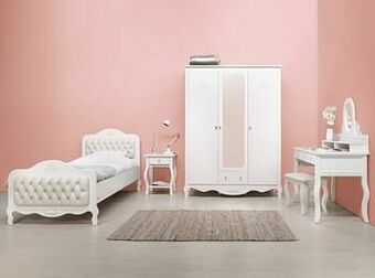 Deba Meubelen Bed DIVA incl. nachttafel - Wit Wit aanbieding