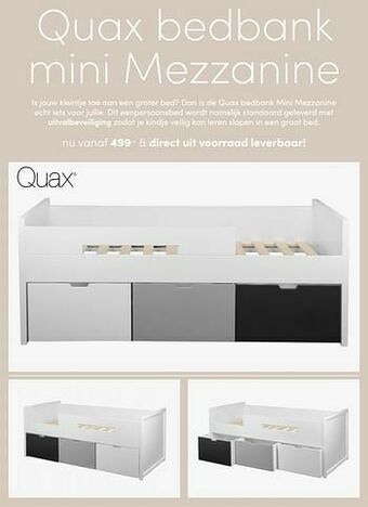 Baby & Tiener Quax bedbank mini mezzanine aanbieding