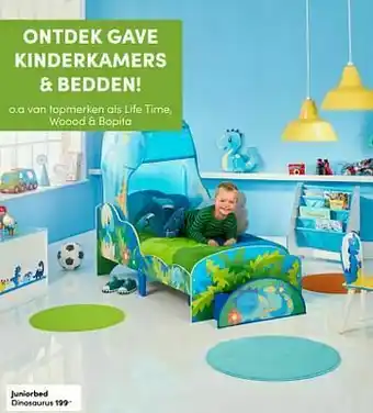 Baby & Tiener Juniorbed dinosaurus aanbieding
