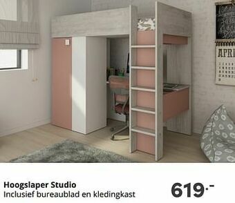 Baby & Tiener Hoogslaper studio aanbieding