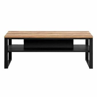 Leen Bakker Salontafel Luc - antraciet-/eikenkleur - 40x118x67 cm - Leen Bakker aanbieding