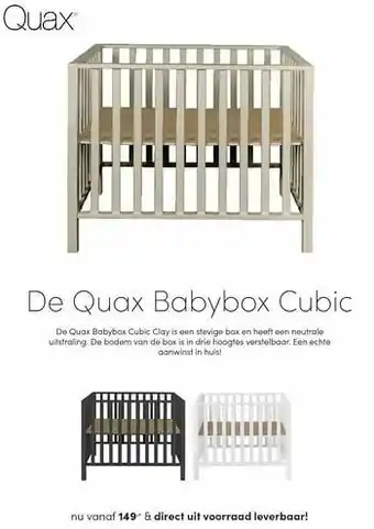 Baby & Tiener Quax de quax babybox cubic aanbieding