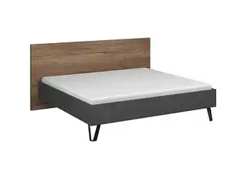 Deba Meubelen Bed HALIFAX - Grijs metallic Multicolor aanbieding