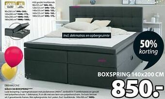 Jysk Gold c50 boxspring aanbieding
